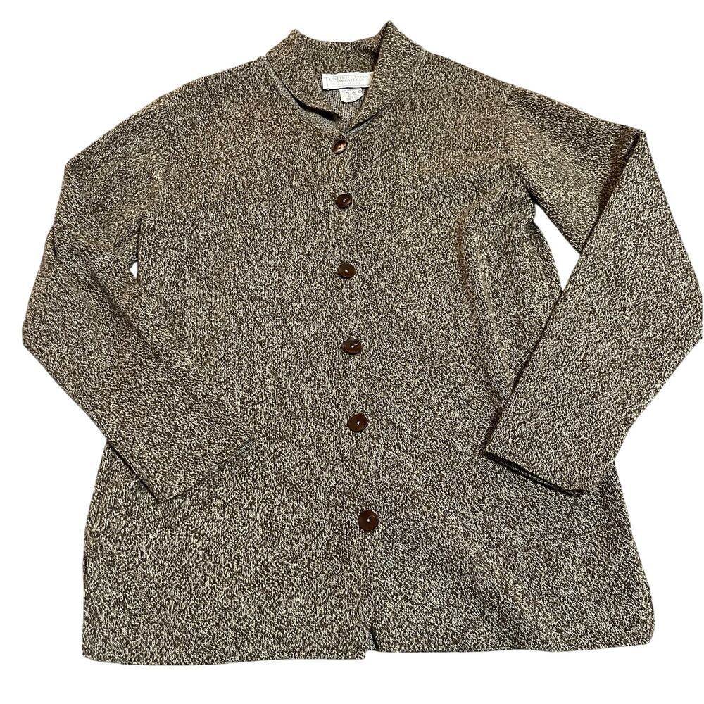 United States Sweaters Size Medium Women‎ Brown Collared Button Up Sweater